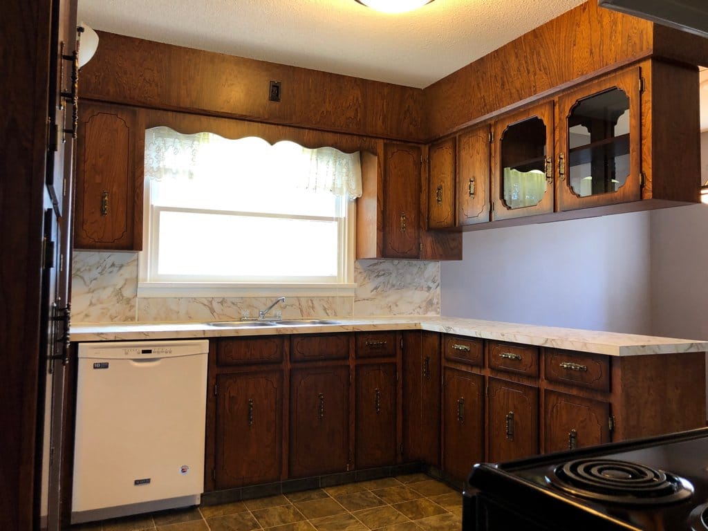 New vinyl window in kitchen