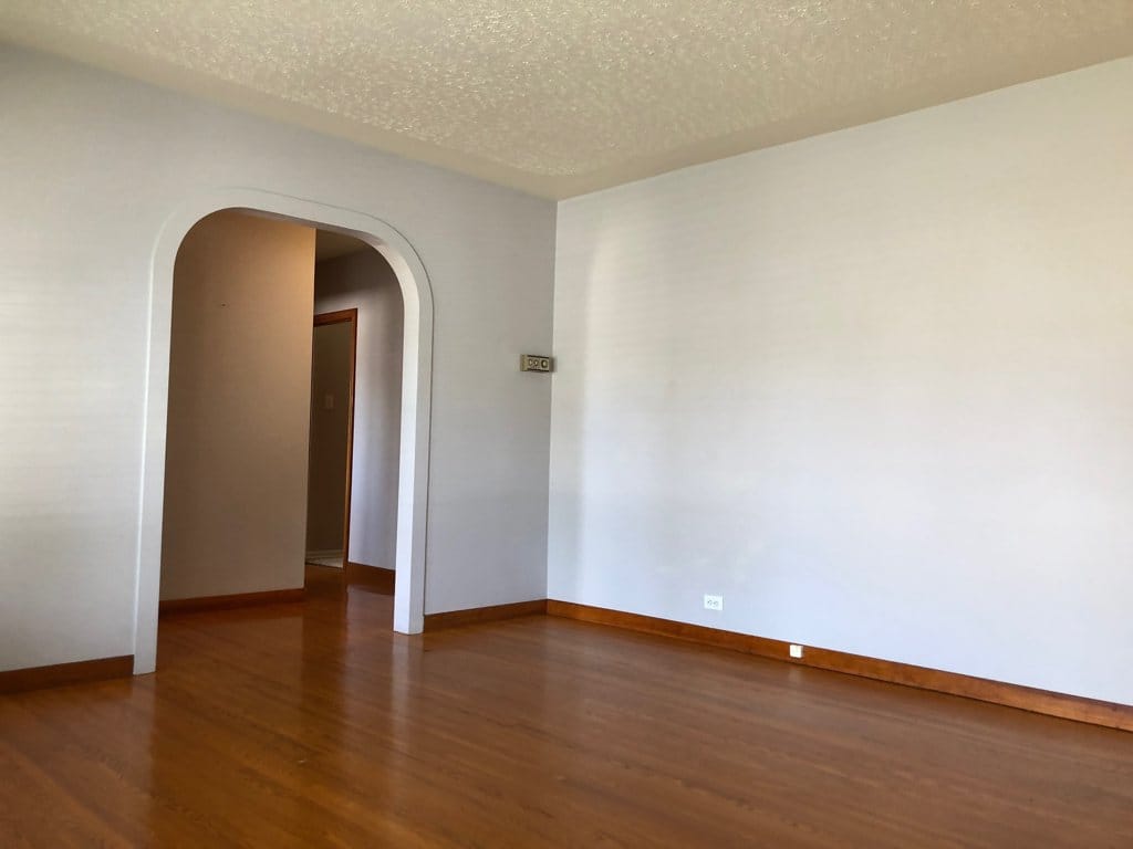 Living room looking into hallway.